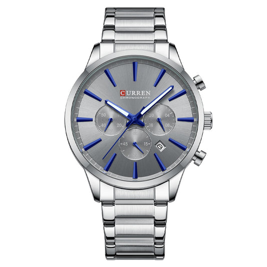 Reloj de Negocios Impermeable para Hombre con Calendario de Seis Manecillas - Image 2