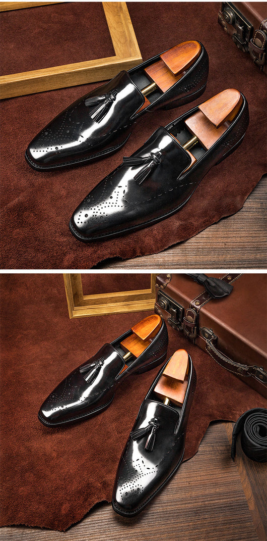 Zapatos Ejecutivos de Cuero Gamuza con Fleco - Estilo Británico para Hombre - Image 7