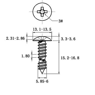 Tornillo Autorroscante de Acero Inoxidable Cabeza Ancha Tipo Champiñón - Image 52