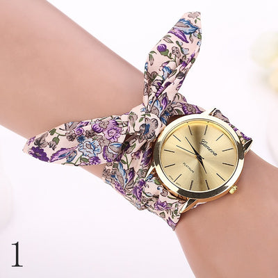 Reloj de Pulsera Garden Flower para Mujer con Correa de Tela - Image 4
