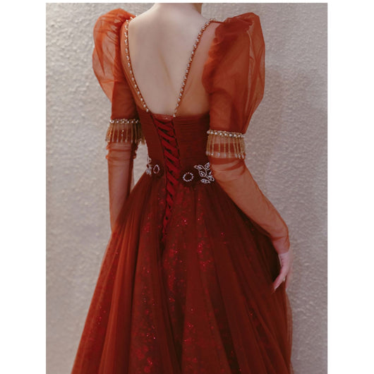 Vestido Elegante de Manga Larga para Otoño e Invierno - Diseño Sofisticado para Eventos Especiales - Image 10