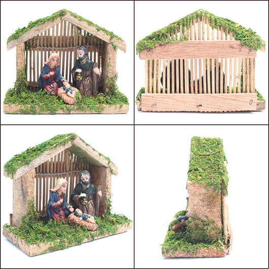 Conjunto de Pesebre Navideño en Resina - Casa Iglesia para Decoración de Escenas - Image 17