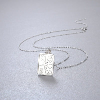 Collar de Plata S925 con Dije Cuadrado Inspirado en Cuentos de Hadas Retro - Image 10