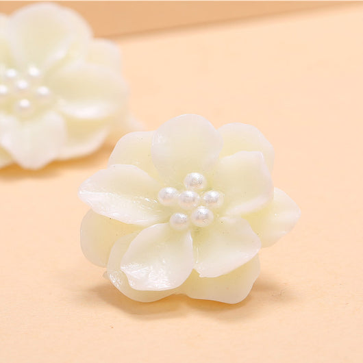 Aretes de Perla Blanca Minimalista Elegancia Fresca - Image 7