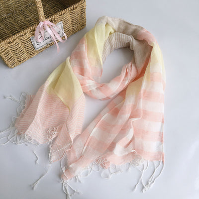 Pañuelo Ligero de Algodón y Lino para Primavera Verano - Image 6