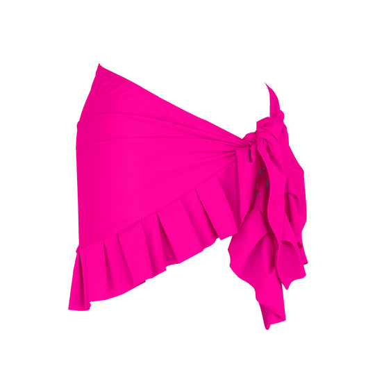 Black one-shoulder ribbed one-piece swimsuit with a ruffled blue and black strap, ideal for women's swimwear. - Image 11