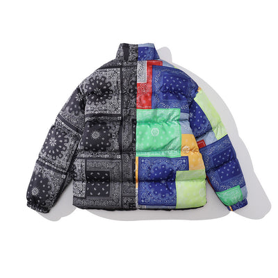 Chaqueta Acolchada Oversize con Bloques de Color - Algodón para Hombre y Mujer - Image 32