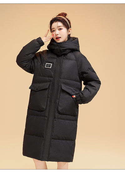 Chaqueta Acolchada Coreana de Algodón con Capucha - Largo Medio - Image 18