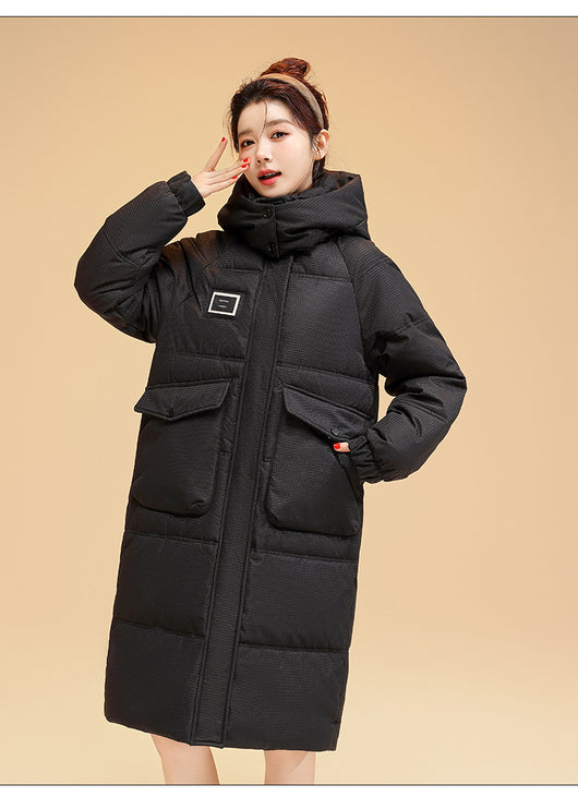 Chaqueta Acolchada Coreana de Algodón con Capucha - Largo Medio - Image 18