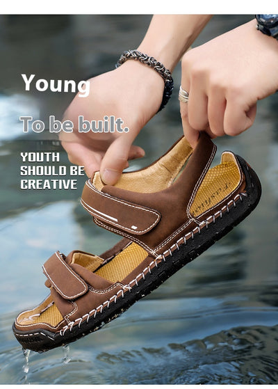 Sandalias de Cuero para Hombre Estilo Casual Moderno - Image 25