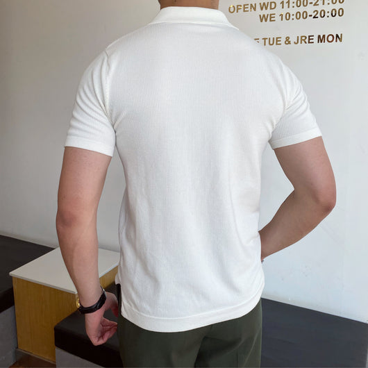 Camisa Tipo Polo Sin Botones de Cuello V para Hombre - Image 13