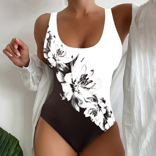 Traje de Baño Enterizo para Mujer con Contraste 3D - Diseño Moderno Playero - Image 6