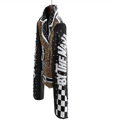 Chaqueta de Cuero Estampada Estilo Europeo y Americano para Mujer - Image 8