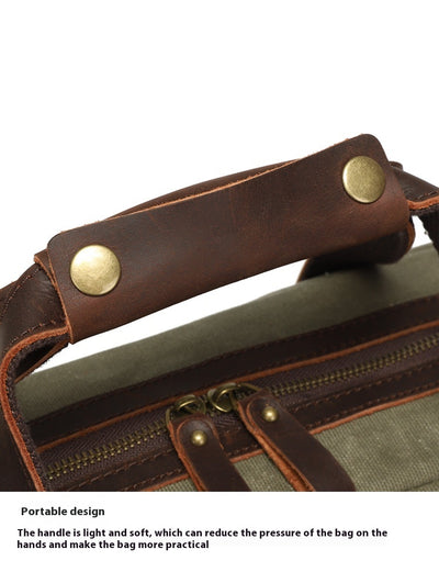 Maletín Vintage de Lona Encerada para Hombre - Image 13