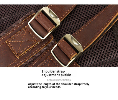 Mochila de Cuero para Hombre con Gran Capacidad - Image 24