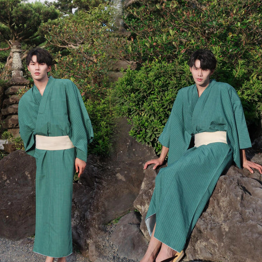 Yukata Japonés de Verano para Hombre - Ropa de Descanso Tradicional - Image 16