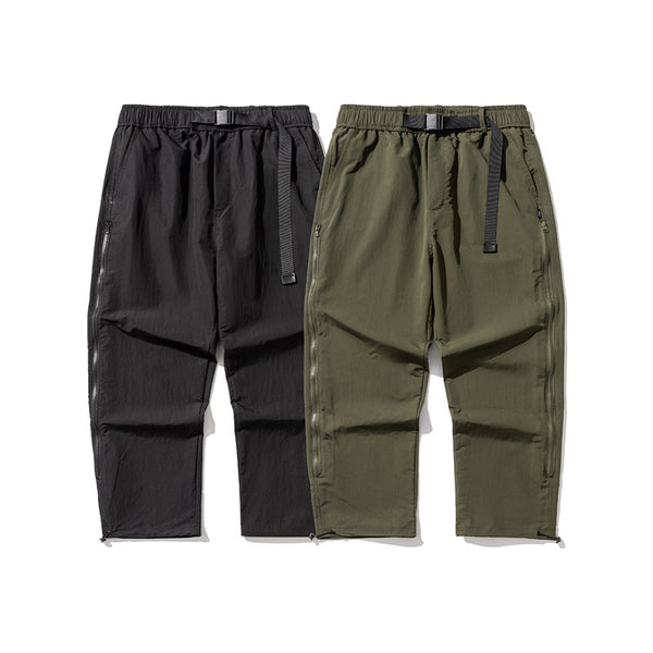 Pantalones Casuales Hombre Corte Entallado con Estampado y Cierre
