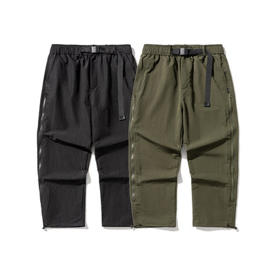 Pantalones Casuales Hombre Corte Entallado con Estampado y Cierre