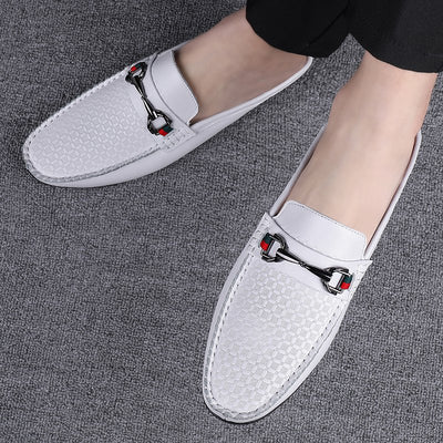 Pantuflas Hombre Cuero Casual - Mocasines Cómodos Sin Cordones - Image 23