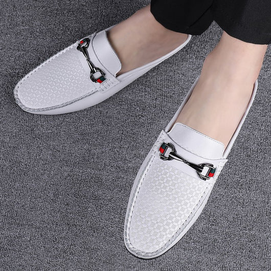 Pantuflas Hombre Cuero Casual - Mocasines Cómodos Sin Cordones - Image 23