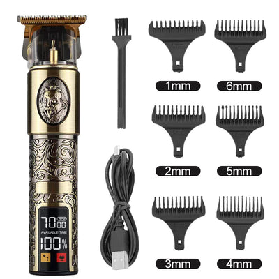 Cortapelo Eléctrico Profesional Estilo Retro con Grabado - Image 18