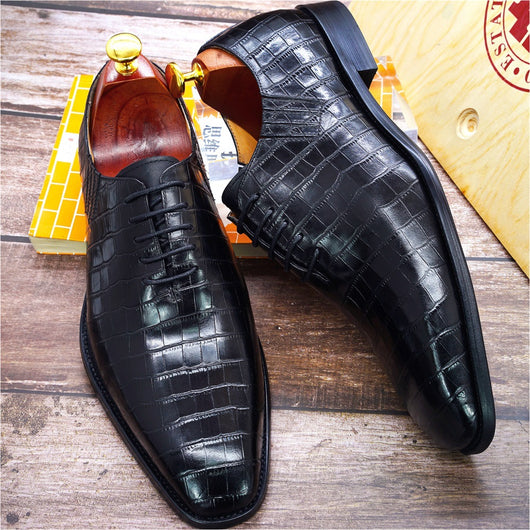Zapatos Formales de Cuero con Patrón de Pez Grabado - Image 7