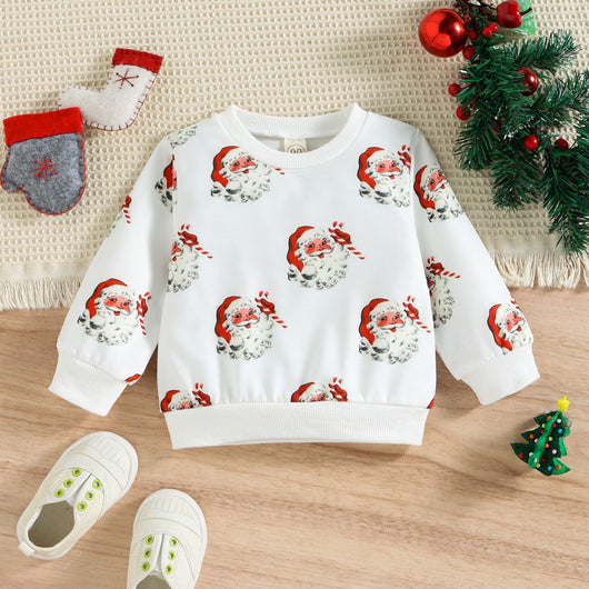 Suéter Estampado Cuello Redondo Manga Larga para Niños - Image 7