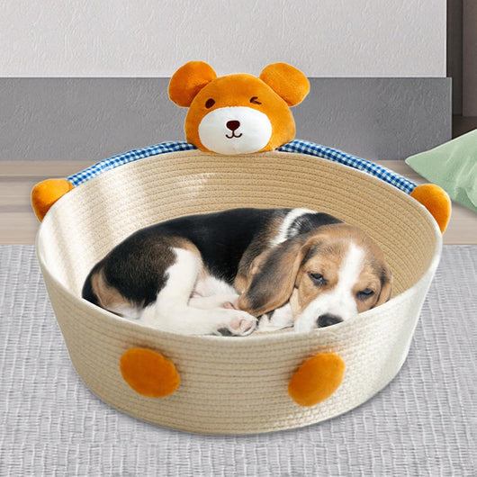 Cama Nido para Gatos de Cuerda de Algodón - Rascador Tejido para Gatos y Conejos - Image 8