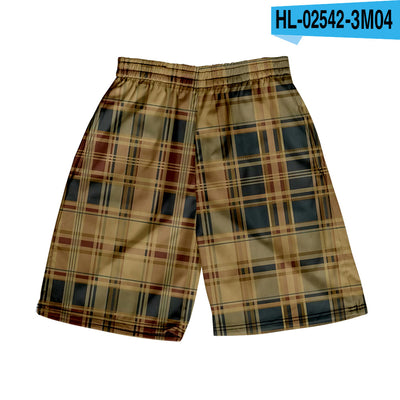 Shorts Casuales a Cuadros para Hombre - Pantalones de Playa - Image 15