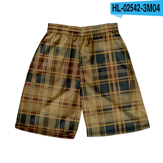 Shorts Casuales a Cuadros para Hombre - Pantalones de Playa - Image 15