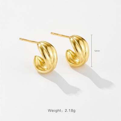 Aretes Coreanos Diseño Nicho Anillo Irregular - Image 8