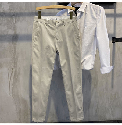 Pantalones Retro Estilo Coreano Ajustados de Algodón Versátil - Image 5