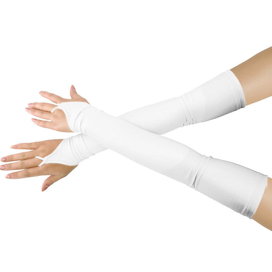 Guantes Sin Dedos de Satén Elástico con Gancho - Image 6