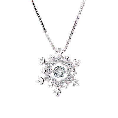 Collar Colgante de Plata Esterlina con Diseño de Copo de Nieve - Image 6