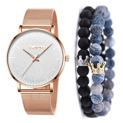 Juego de 3 Relojes de Pulsera Malla Metálica para Hombre - Estilo Ejecutivo - Image 8