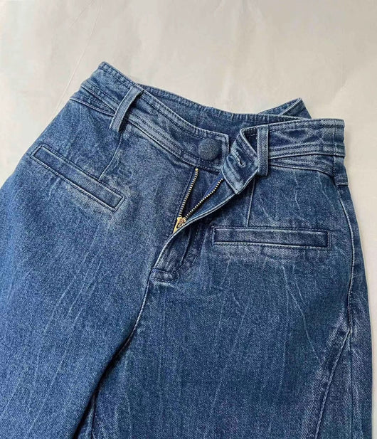 Pantalones Vaqueros Talle Alto con Moño y Pierna Ancha - Image 9