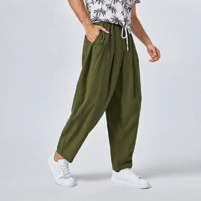 Pantalones de Lino Holgados Talla Grande para Hombre - Image 7