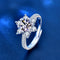 Anillo de Plata 925 con Moissanita Copo de Nieve para Mujer