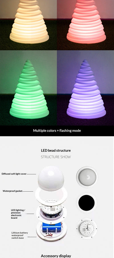 Lámpara LED Navideña Árbol Bambú con Diseño Infantil para Jardín - Image 9