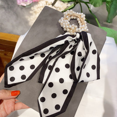 Lazo para Pelo con Perlas y Cinta Elástica para Mujer - Image 9