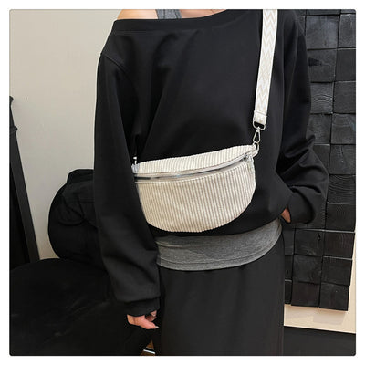 Bolsa Bandolera de Pana para Mujer - Bolso Cruzado de Hombro Único - Image 21