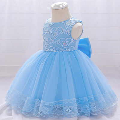 Vestido de Niña Europeo Americano con Bordado en Malla - Image 40