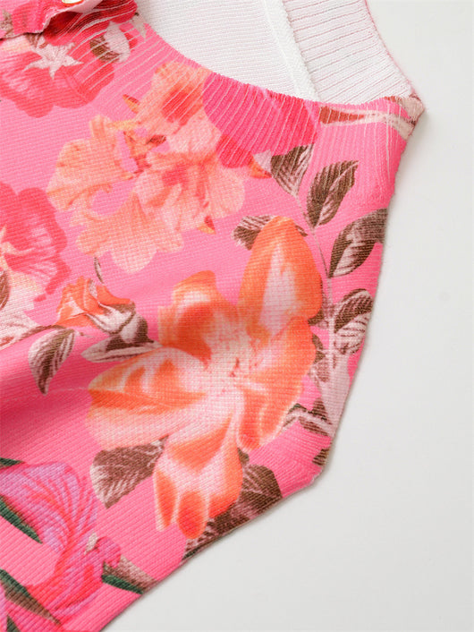 Chaqueta Tejida Estampado Floral Estilo Europeo y Americano - Image 12
