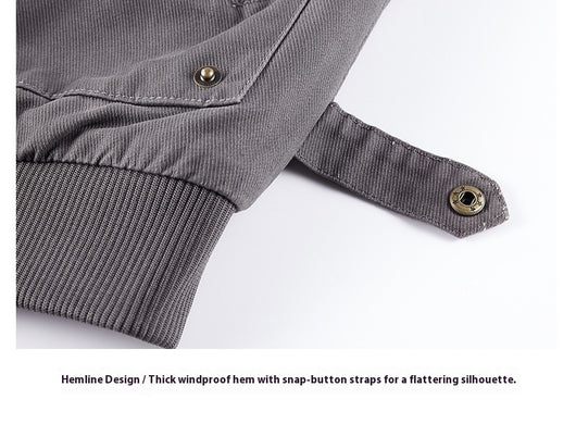 Chaqueta de Algodón Lavado con Forro Polar para Hombre - Resistente al Viento - Image 23