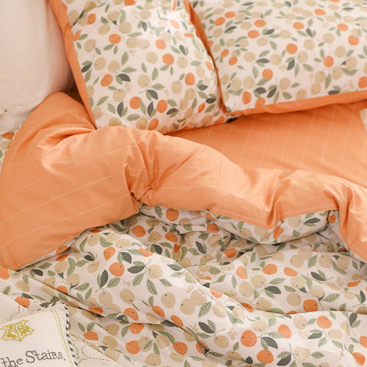 Juego de Cama 7 Piezas: Sábanas de Algodón y Edredón Floral - Image 4