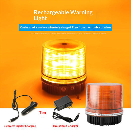 Luz de Advertencia Recargable para Automóvil con Destellos - Image 6