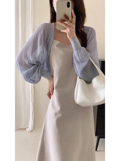 Blusa Protectora Solar con Mangas Farol Huecas y Corte Suelto - Image 15