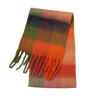 Bufanda Cuadrada Unisex con Borlas y Textura Gruesa - Image 38