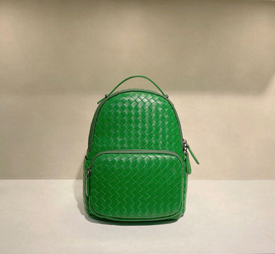 Mochila Tejida a Mano en Cuero de Oveja para Mujer - Image 5