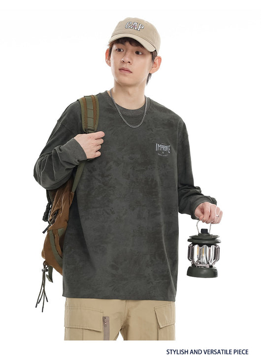 Playera Oversized Manga Larga Tie-Dye Retro Estilo Vintage - Image 30